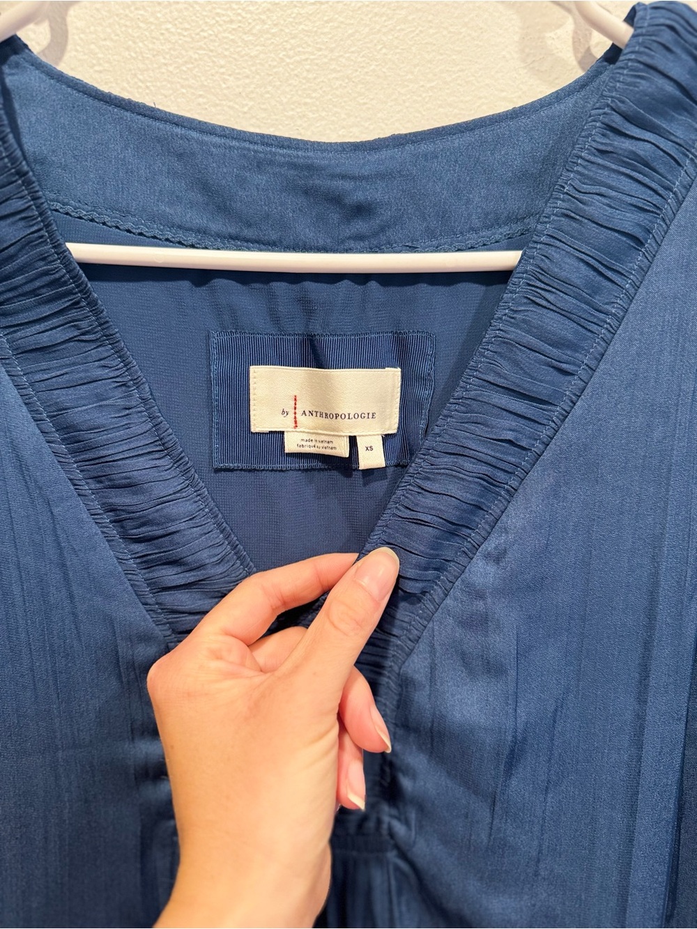Anthropologie Blue Sabia Flounced Tunic Dress - Picture 5 of 7